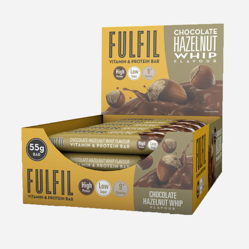 Fulfil - Barre Vitamines & Protéines Chocolat Noisette – 15 Pcs - Barre Protéinée - Taille Unique - Decathlon