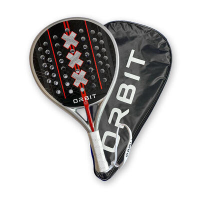 Orbit schorem amsterdams padelracket inclusief rackethoes 12k carbon