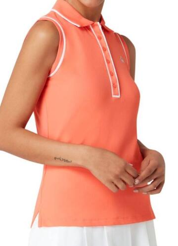 Original Penguin Sleveless Performance, Golf-Polo für Damen, Koralle