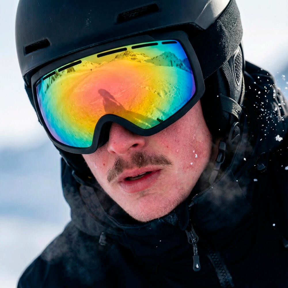 Maschera da Sci e Snowboard Fluor HX-001 Lente Rossa Specchiata Unisex 3/3