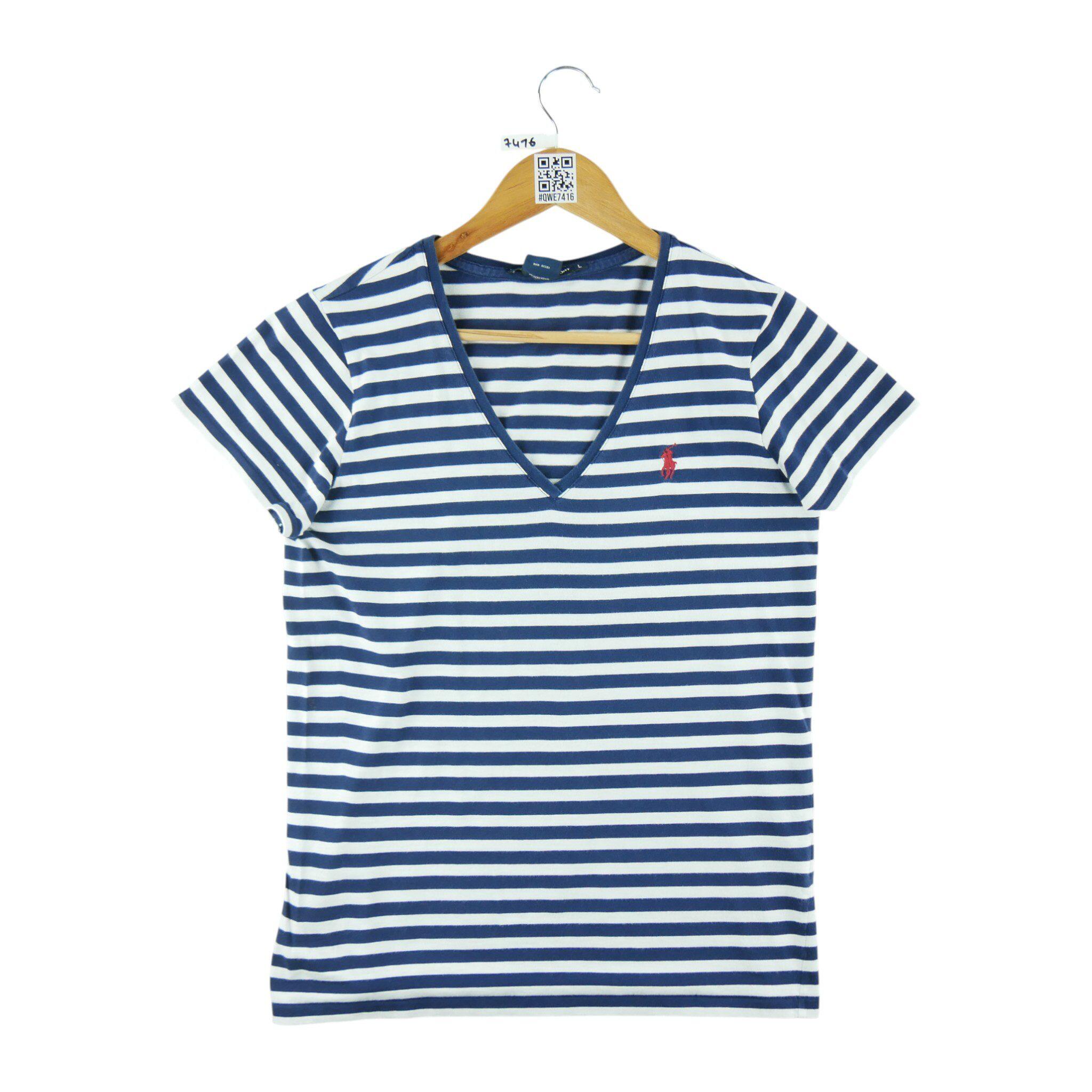 RALPH LAUREN Reconditionné - T-shirt manches courtes Femme Marine - Excellent