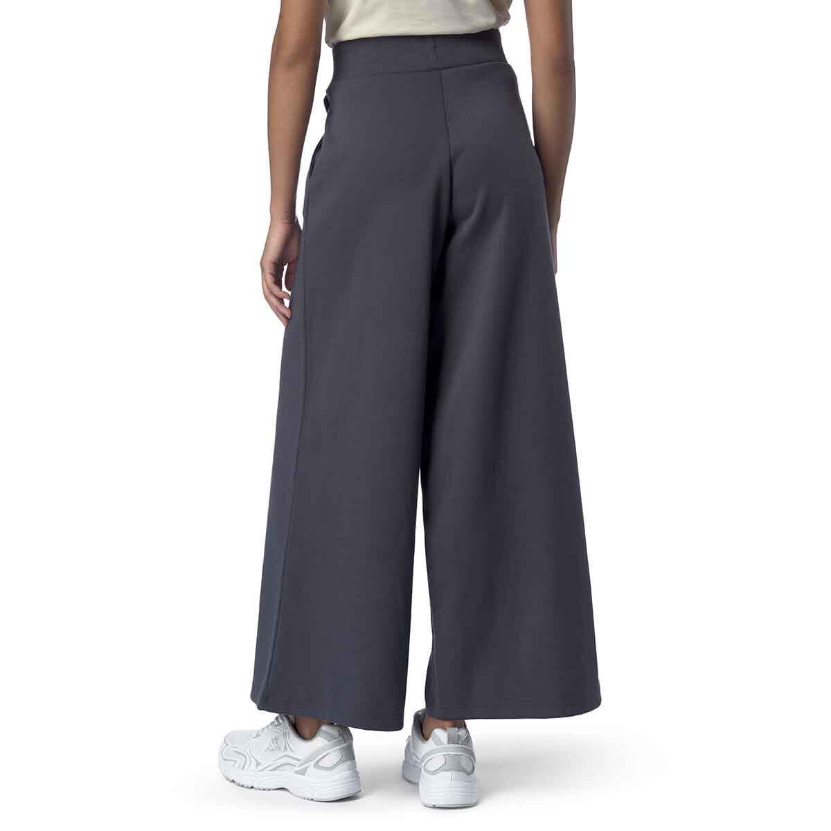Pantaloni tuta da donna in poliestere grigio da palestra 6/7