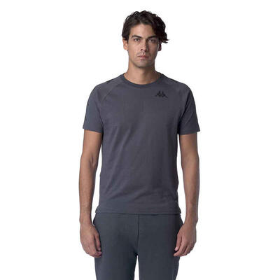 T shirt maglietta da uomo in cotone grigio da palestra