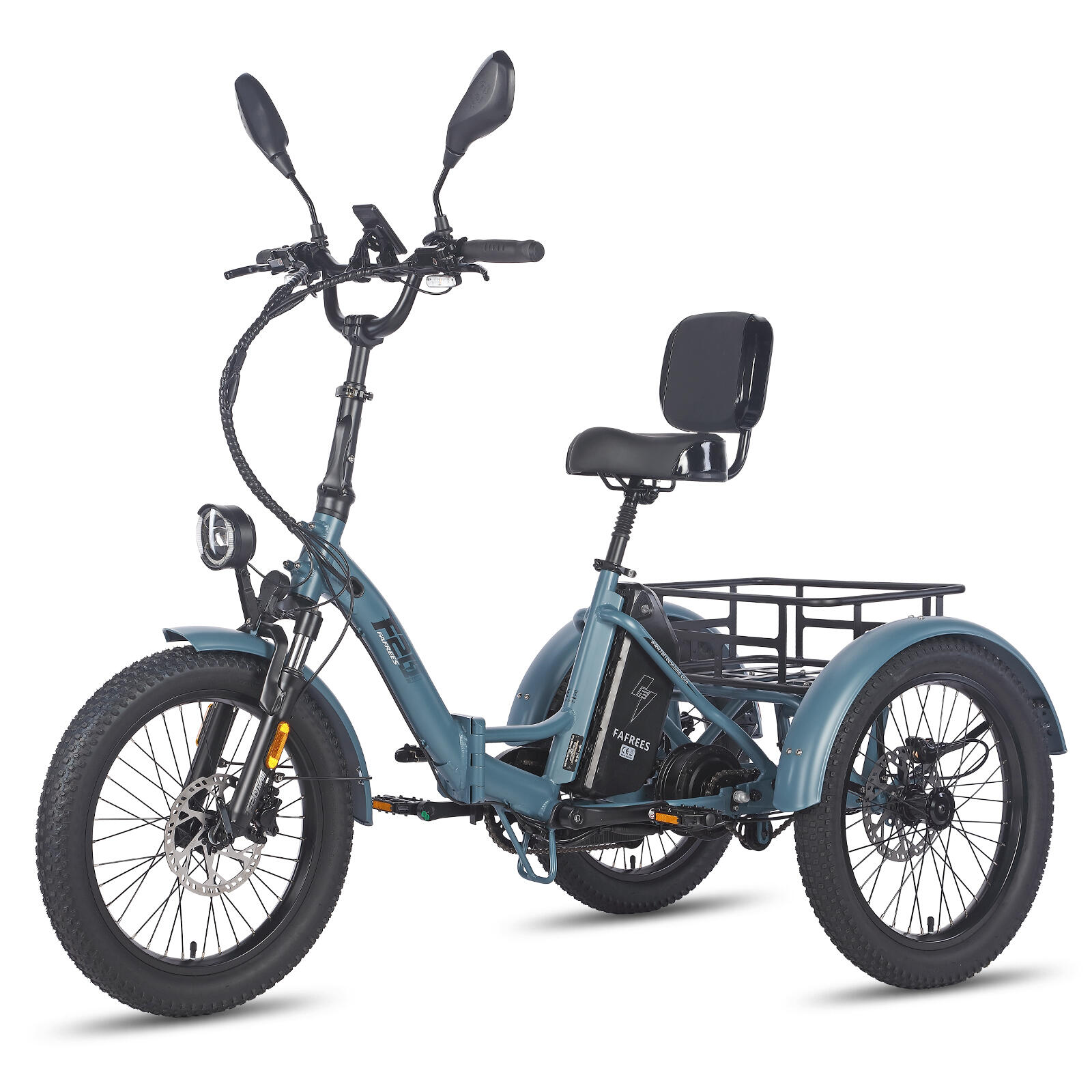 Fafrees - Tricycle Électrique Fafrees F20 Mate, Batterie 48 V 23,45 Ah - Vélo Pliant - Bleu - Decathlon