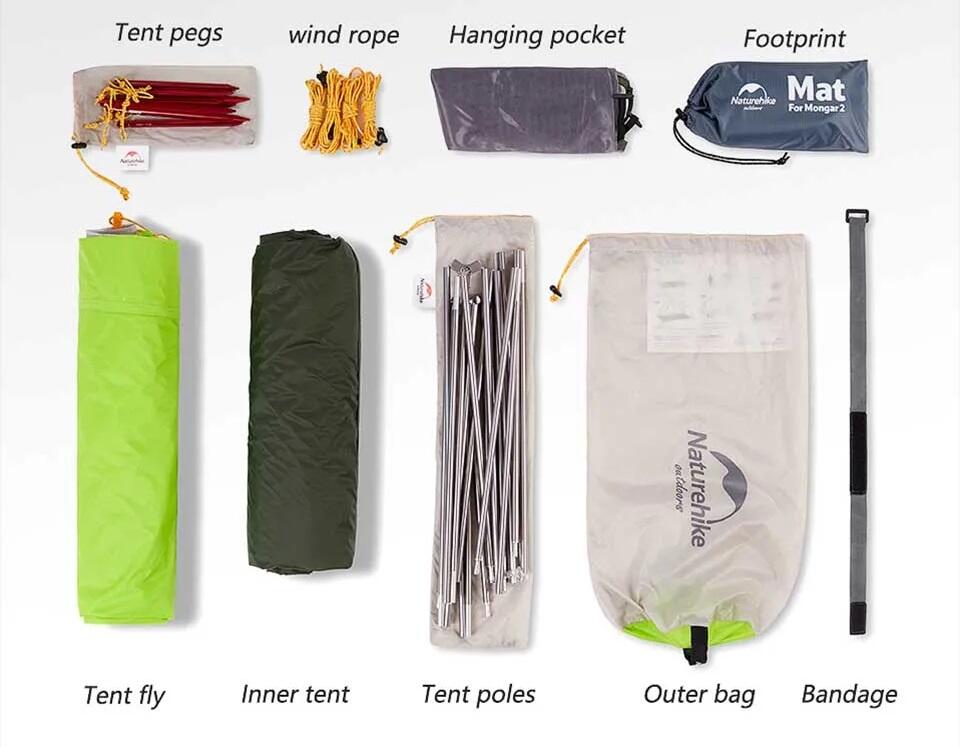 Tienda de campaña ultraligera Naturehike Mongar para senderismo y alpinismo 7/7