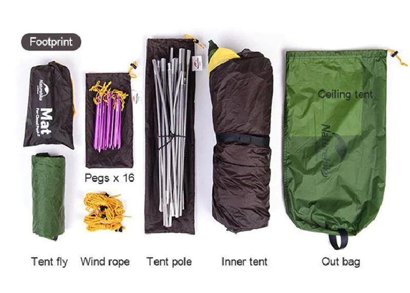 Tenda Da Trekking Naturehike Cloud Peak 2 20D T-Zip 2 Posti 6/7