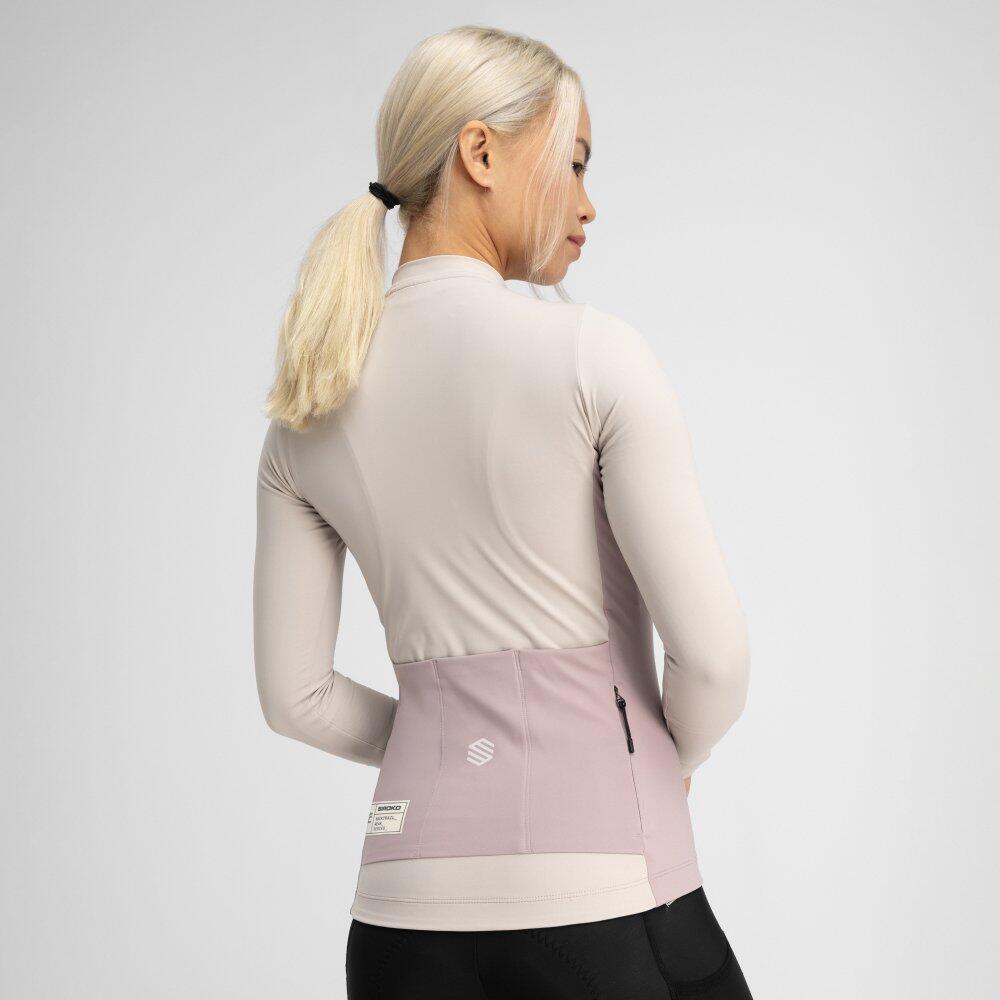 Damen Radsport langärmeliges gravel-radtrikot GM3 Camino Beige 6/7