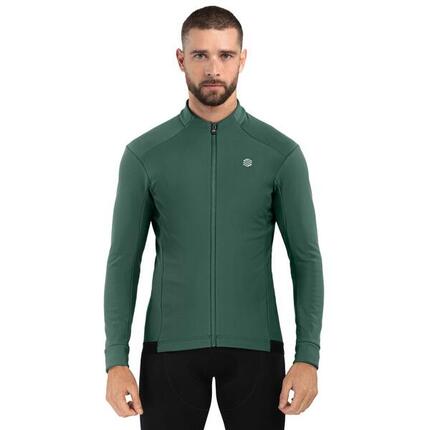 Veste vélo softshell homme Cyclisme J1 Ordino Vert Armée