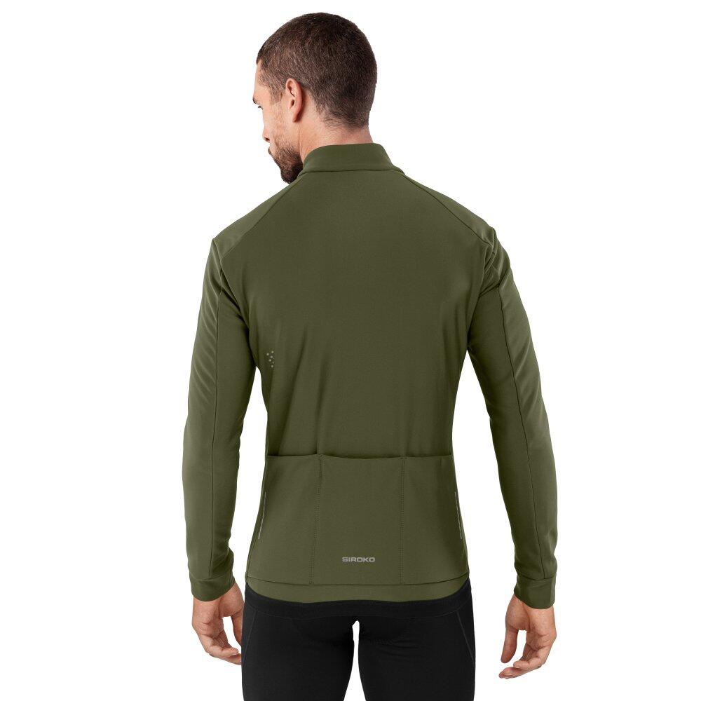 Veste vélo softshell homme Cyclisme J1 Khangai Kaki 2/7