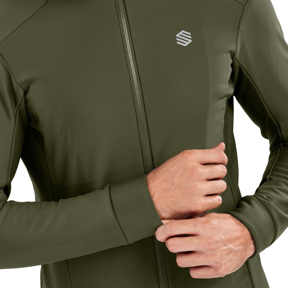 Veste vélo softshell homme Cyclisme J1 Khangai Kaki 4/7