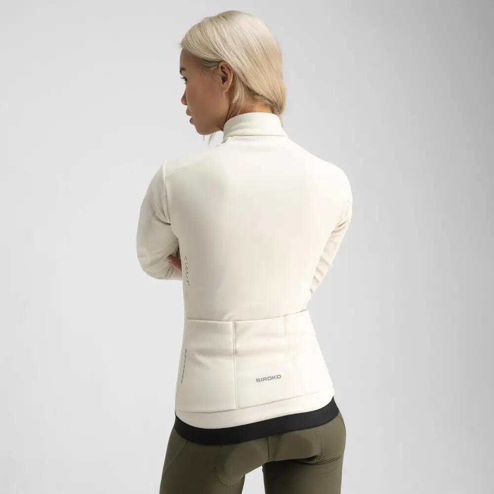Dames Fietsen softshell fietsjas J1 Garden Beige 6/7