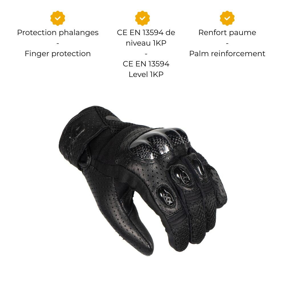 Gants Moto Homologués CE AUDACE LADY MOTOBLOUZ 3/7