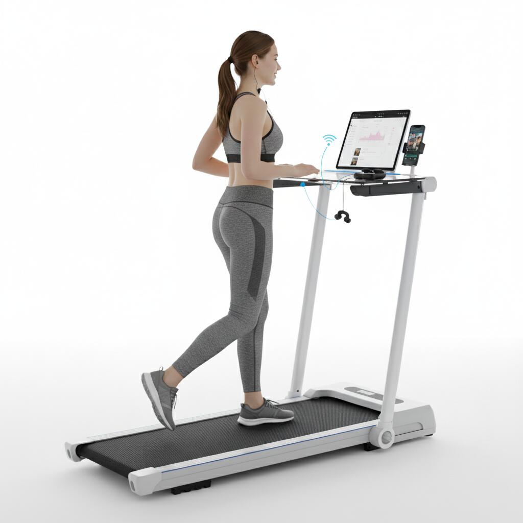 Tapis de Course Pliable Ultra-plat avec Bureau pour Télétravail Sorolla 05 3/7