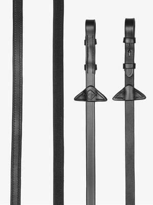 Lemieux half leder half rubber teugels grijs -