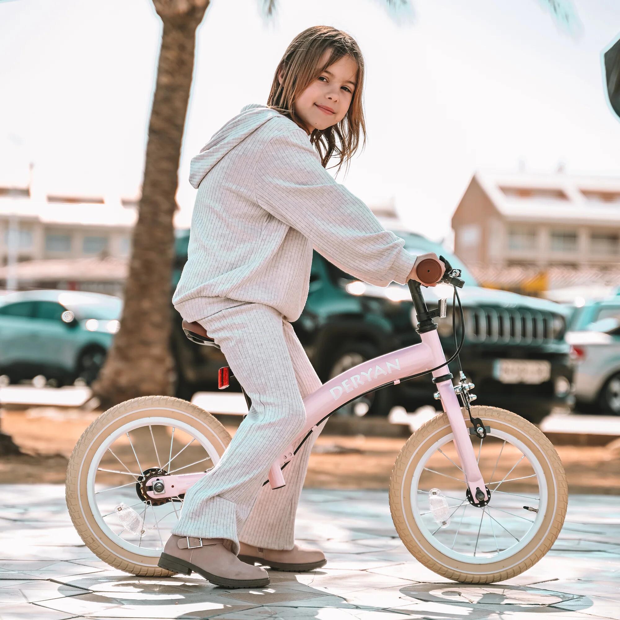 Vélo enfant 3-en-1 12 pouces - Draisienne - Avec roulettes - Rose 3/8