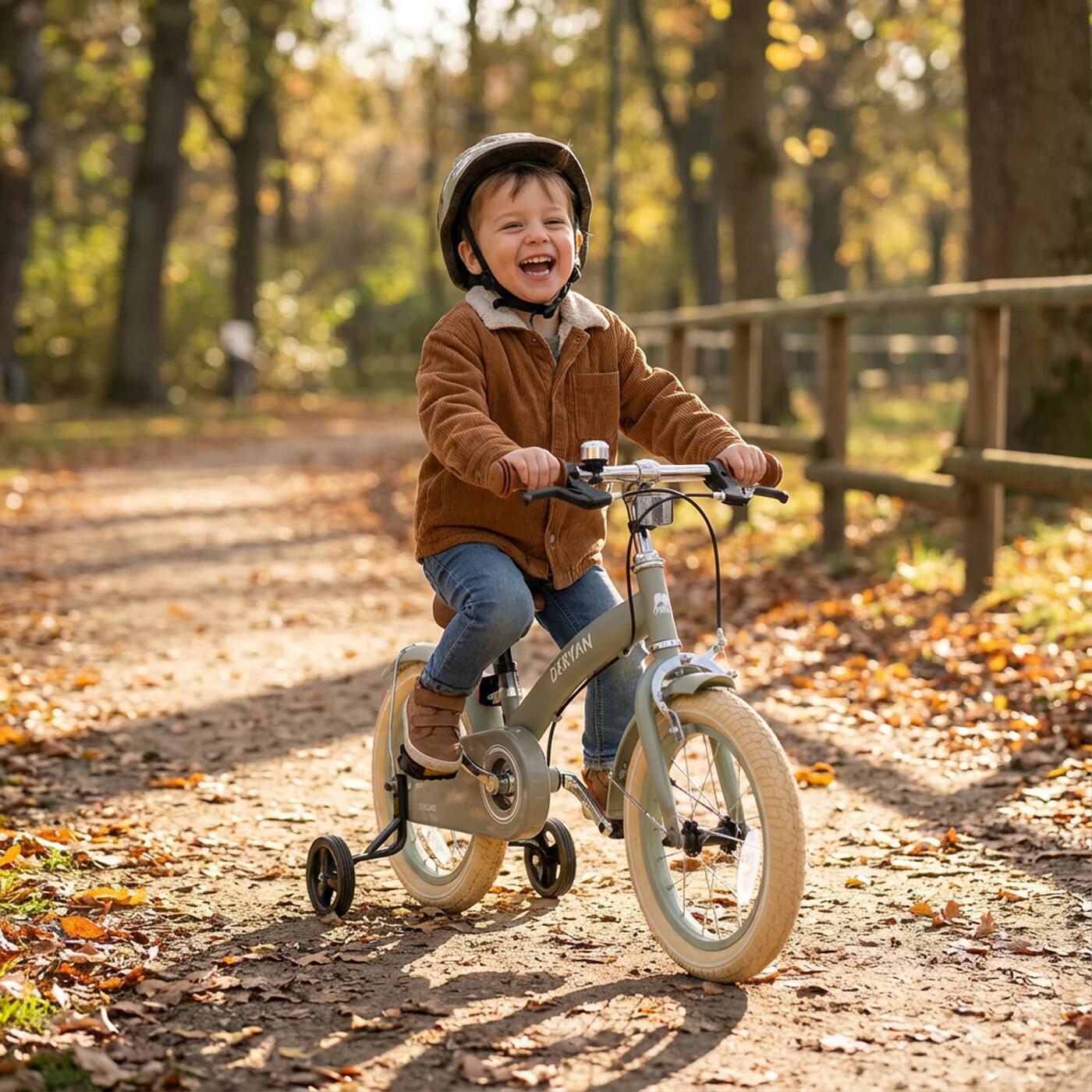 Bicicleta infantil 3 em 1 de 12 polegadas - Bicicleta de equilíbrio - Verde 3/8