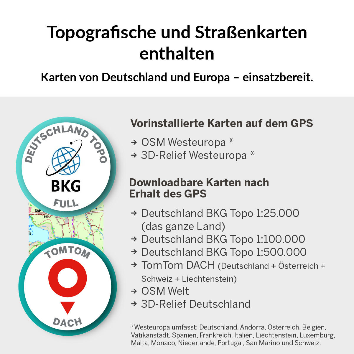 GPS Roc (32 GB) + Karte Deutschland BKG Topo 1:25000 TwoNav 2/7
