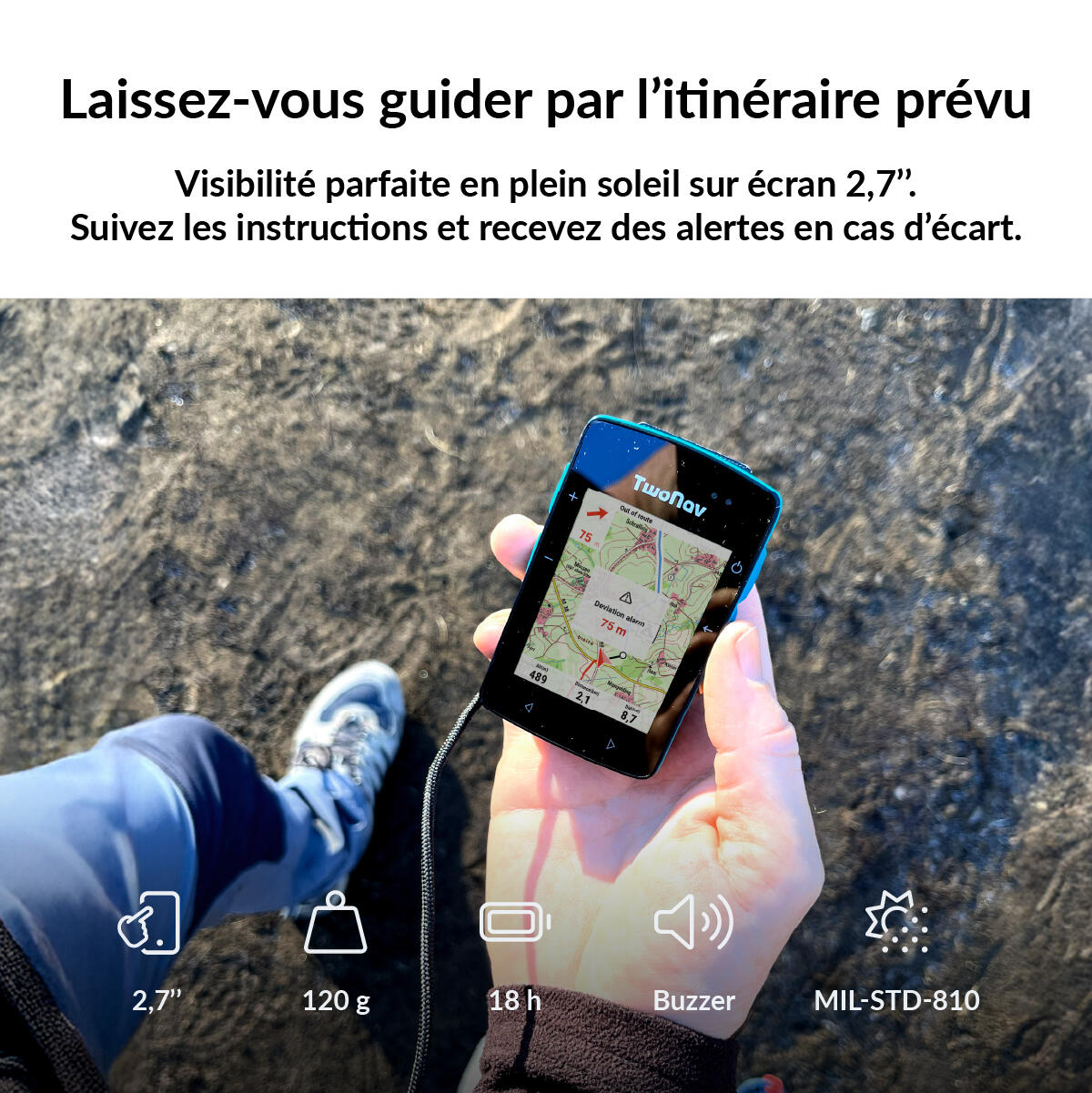 GPS Roc (32 GB) + Kaart Frankrijk IGN Top25 TwoNav 5/7