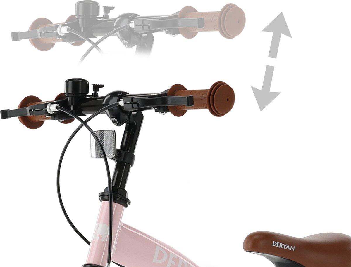 3-in-1 Kinderfahrrad 12 Zoll - Laufrad - Inklusive Stützräder - Rosa 4/8