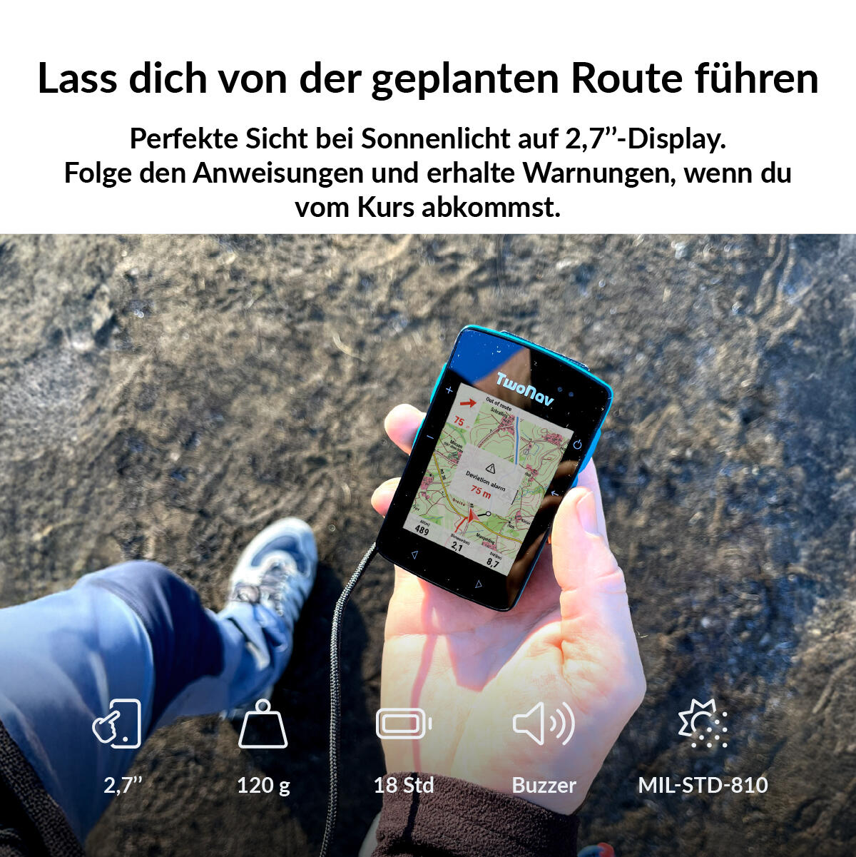 GPS Roc (32 GB) + Karte Deutschland BKG Topo 1:25000 TwoNav 5/7