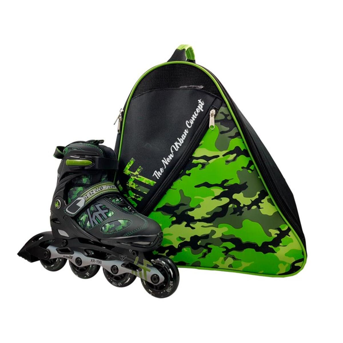 BOLSA MOCHILA PATINES CAMUFLAJE GREEN 4/5