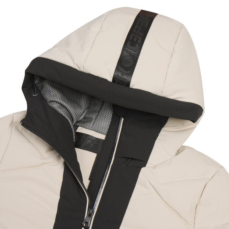 Icepeak Ellinwood Ski Jas Dames - Beige/Zwart 6/7