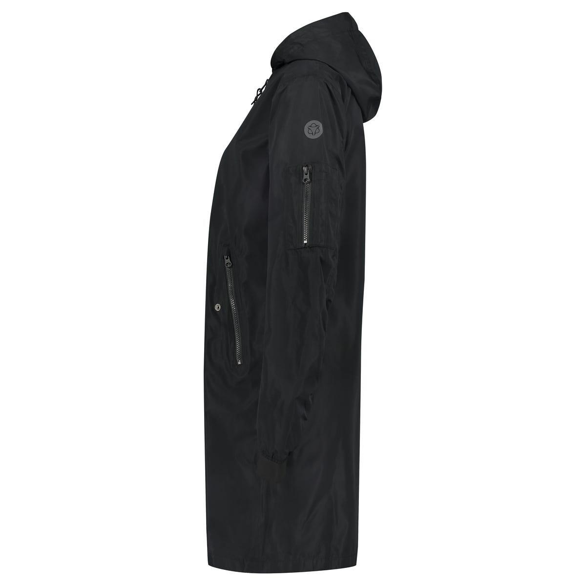 Long Bomber Regenjacke  Damen Black 3/3