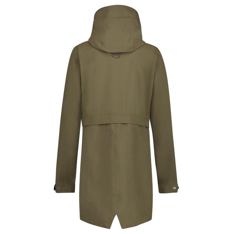Geacă de ploaie damă Parka Urban Outdoor verde impermeabilă