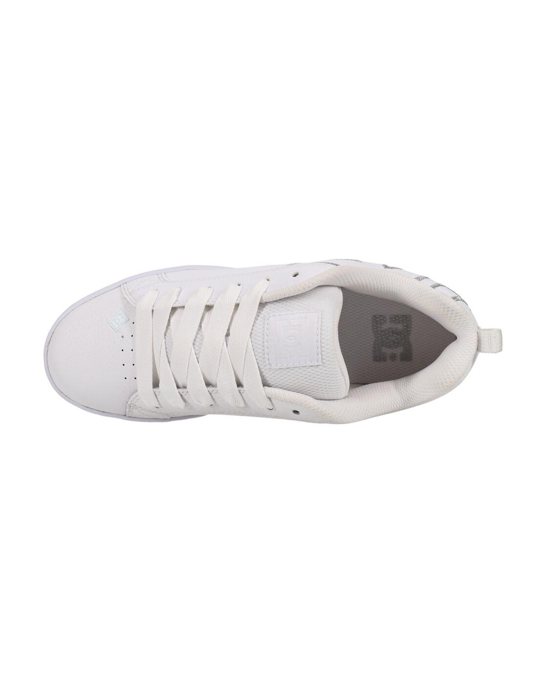Chaussures en cuir COURT GRAFFIK Blanc Femme 4/5