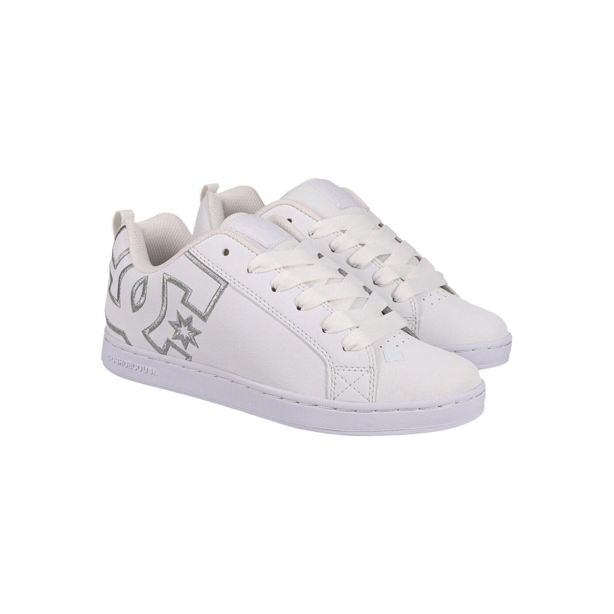 Dc Shoes - Chaussures En Cuir Court Graffik Blanc Femme - Baskets - Blanc - Decathlon