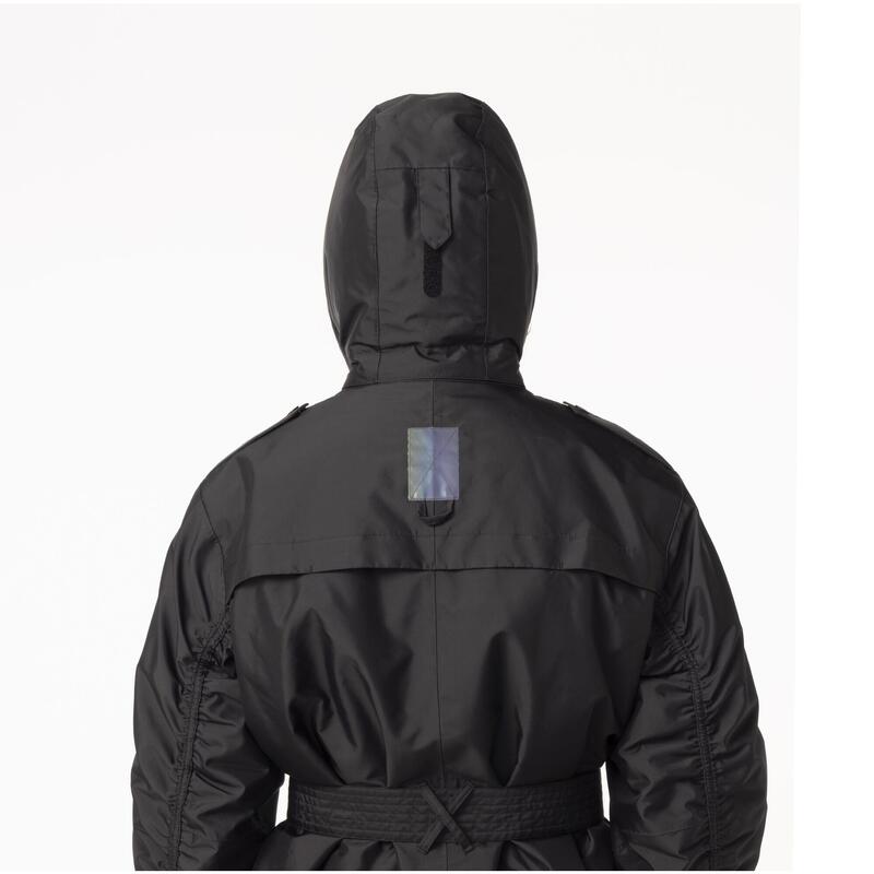 Geacă de ploaie pentru ciclism Femei Trench Coat Puff impermeabilă neagră