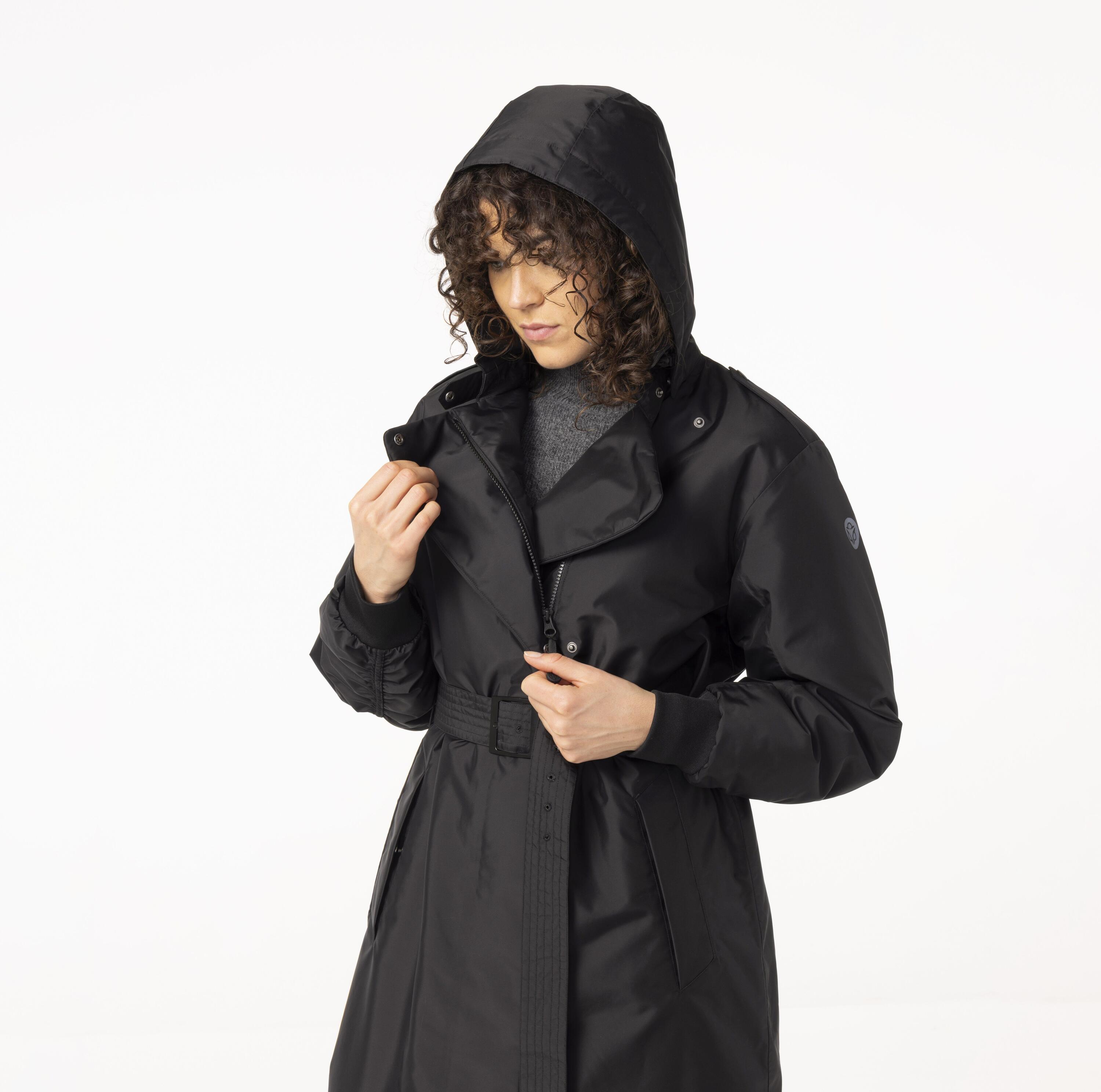 Winter Trench Coat Long Winterregenjacke  Damen 4/7