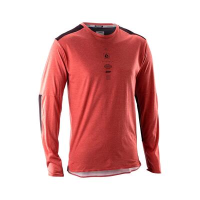 Leatt mtb trail 4.0 shirt met lange mouwen dusty red