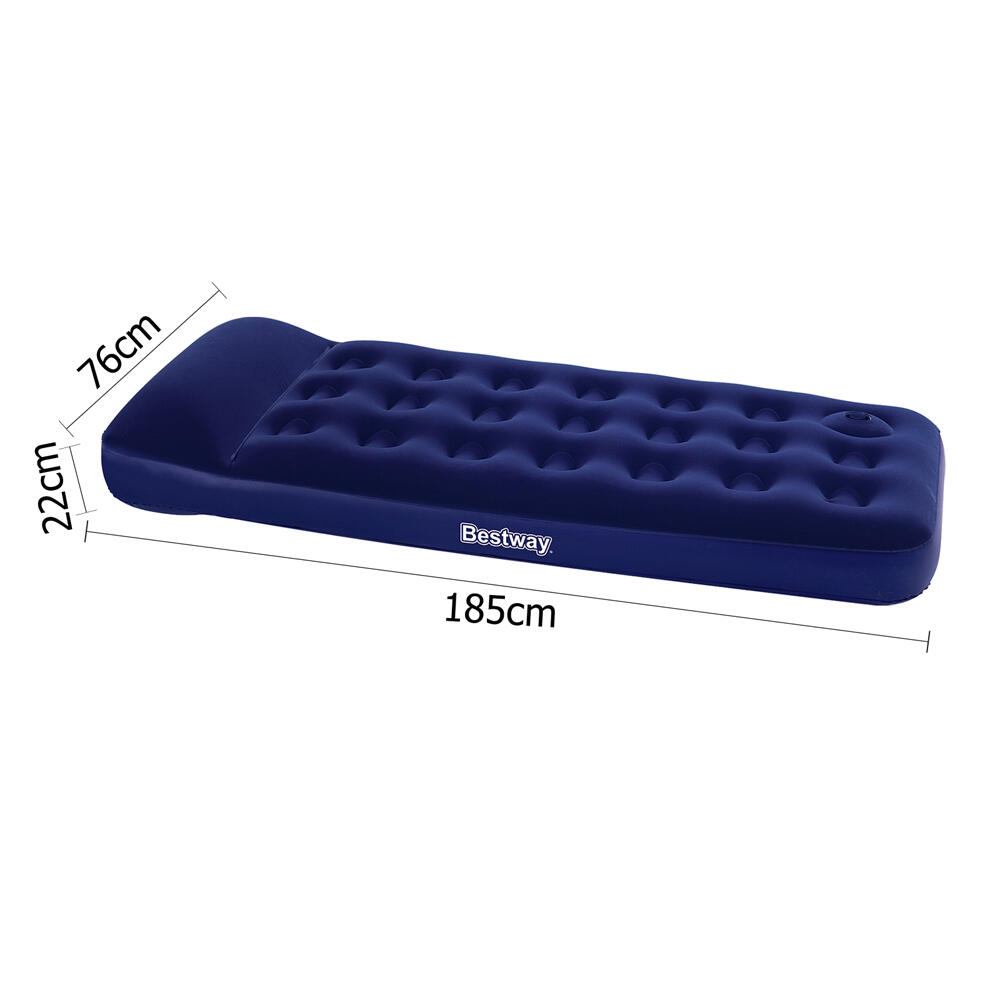 Bestway Air Mattress Single Inflatable Bed 185x76x22cm Airbed