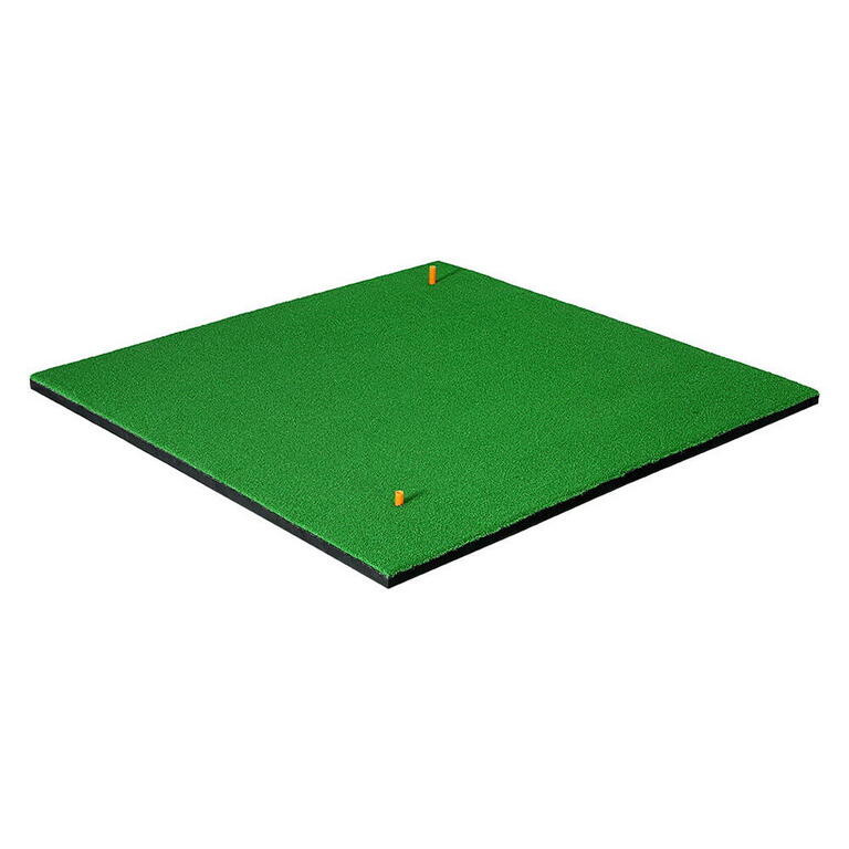 Large 150x150cm golf hitting mat with two tee positions