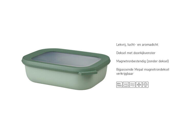 Mepal Cirqula 2 l Mikrowellengeschir - Nordic sage 2/6