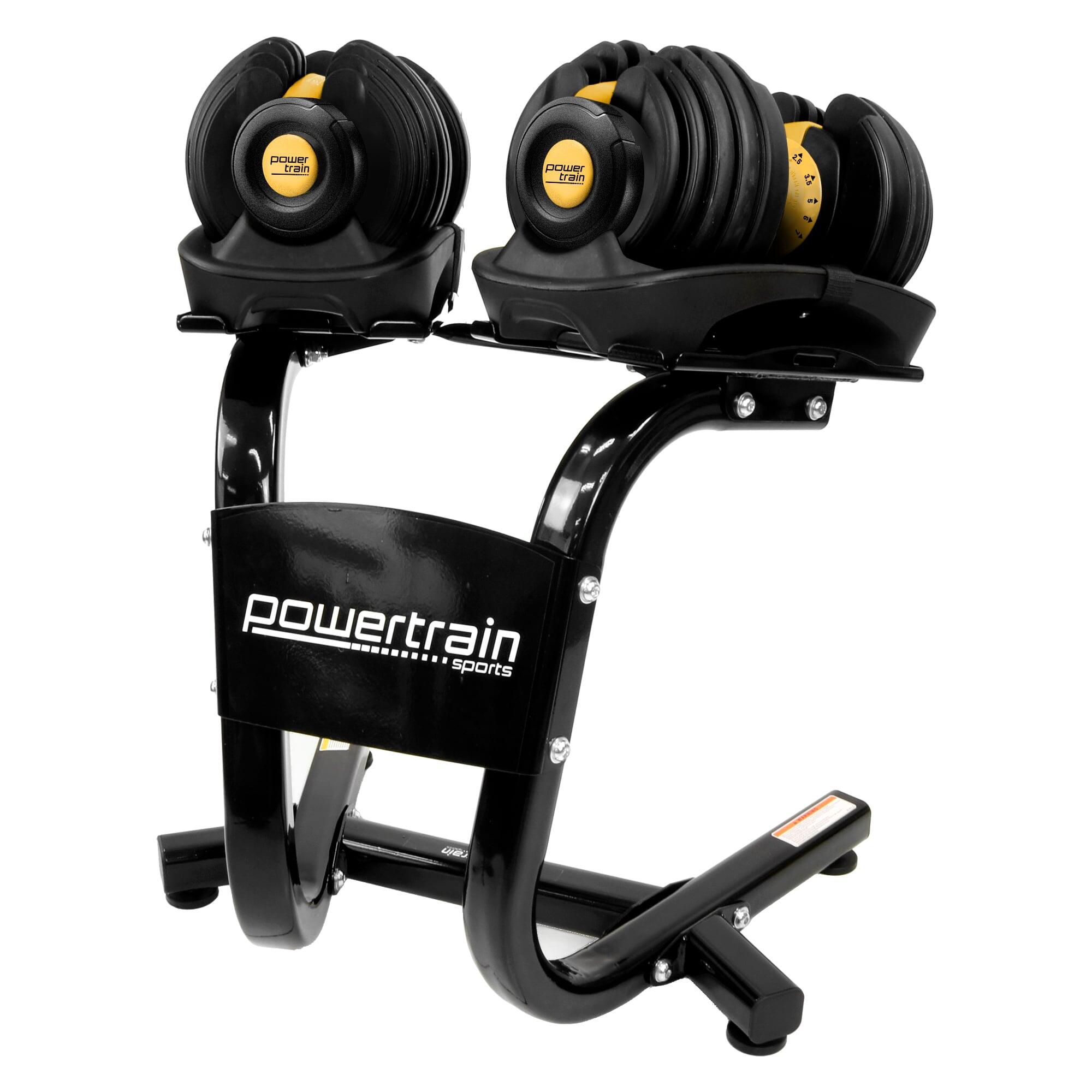 48KG Powertrain Adjustable Dumbbell Set With Stand