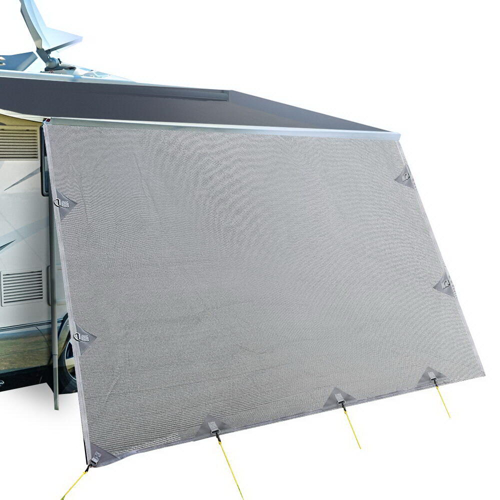 Caravan Privacy Screen Roll Out Awning 4.3X1.95M End Wall Side Sun Shade