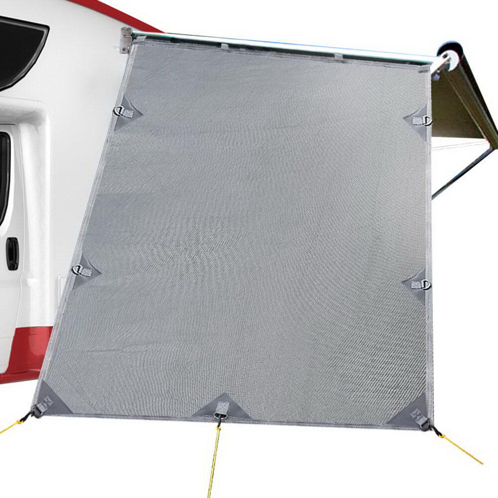 Caravan Privacy Screen Roll Out Awning 1.95 x 2.2M Sun Shade End Wall Side