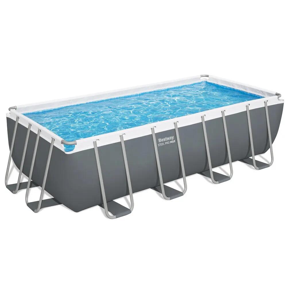 Bestway Swimming Pool Steel Frame Pool Set w/ Filter Pump Ladder 488x244cm