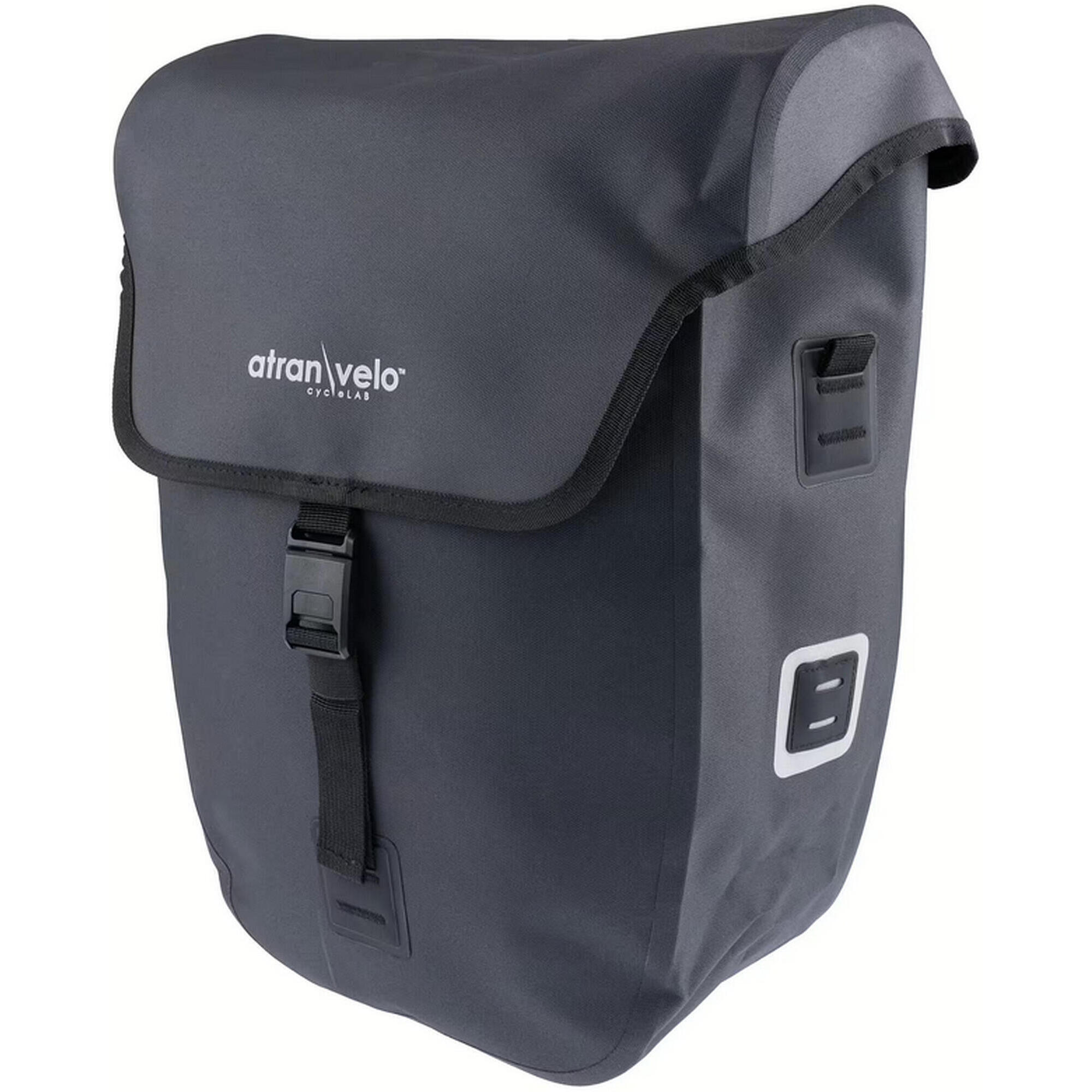 Atran Velo - Sacoche De Porte-bagages « Commuter Side », Imperméable - Panier Vélo - Noir - Taille Unique - Decathlon