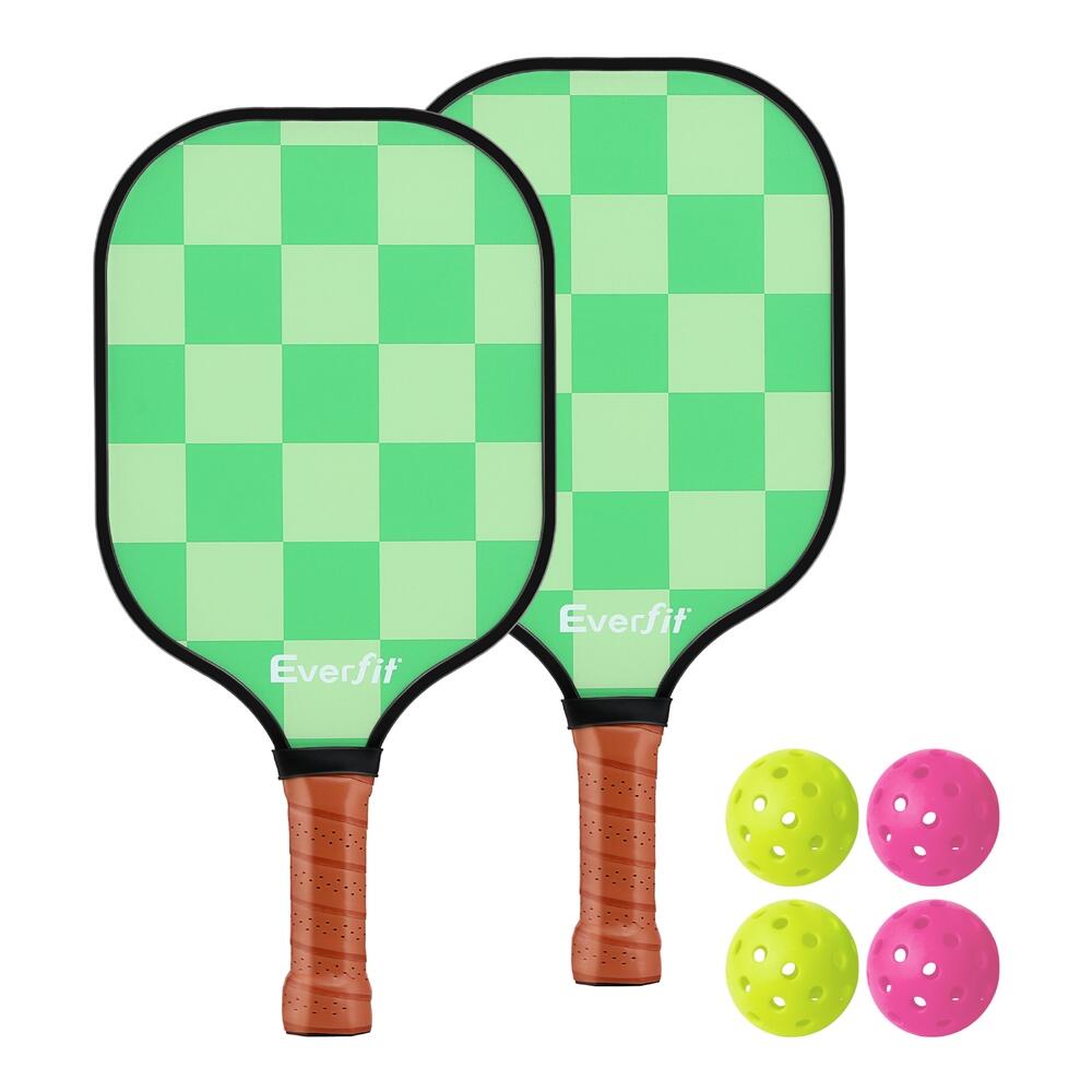Everfit Pickleball Paddle Set Fiberglass with Balls Bag Tournament Kit 2PCS
