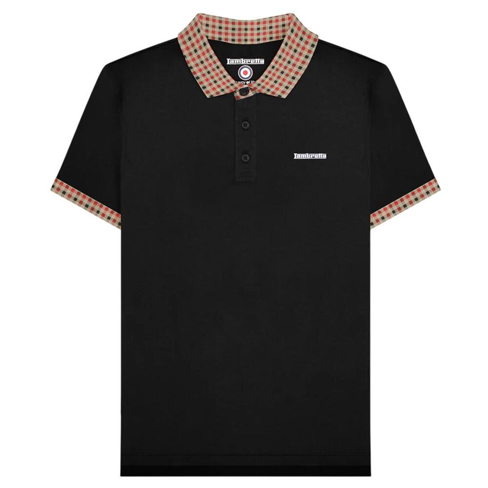 Lambretta Mens SS25 Gingham Polo Shirt