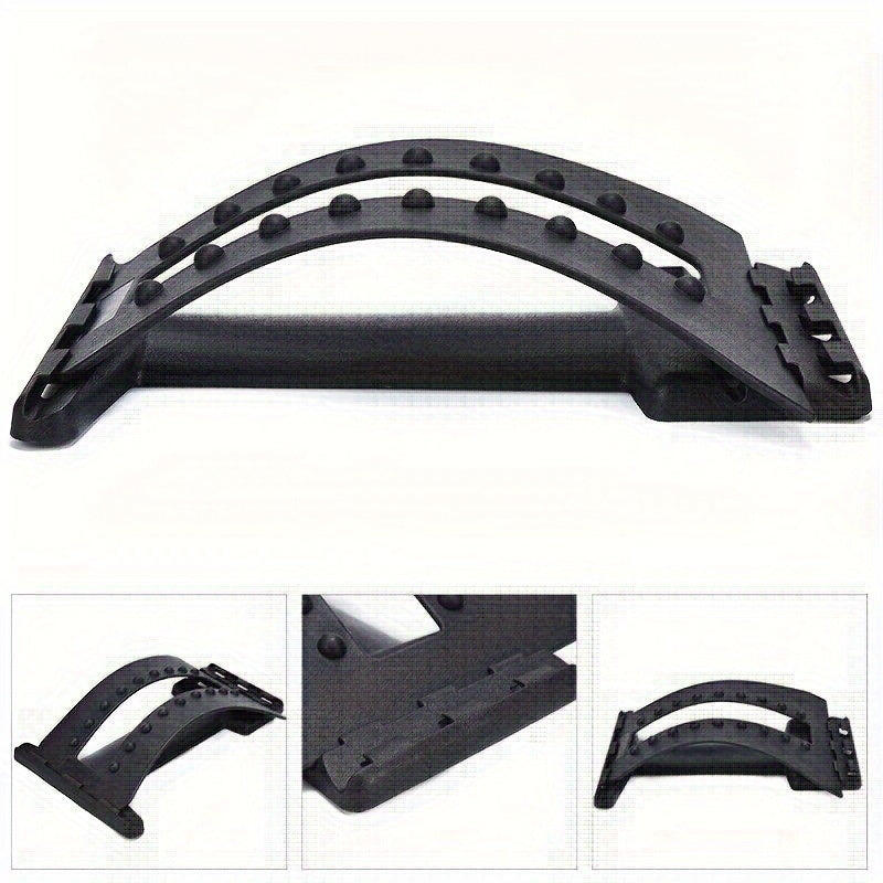 NNETM Back Magic Stretcher & Lower Lumbar Support - Spine Massager(Black)