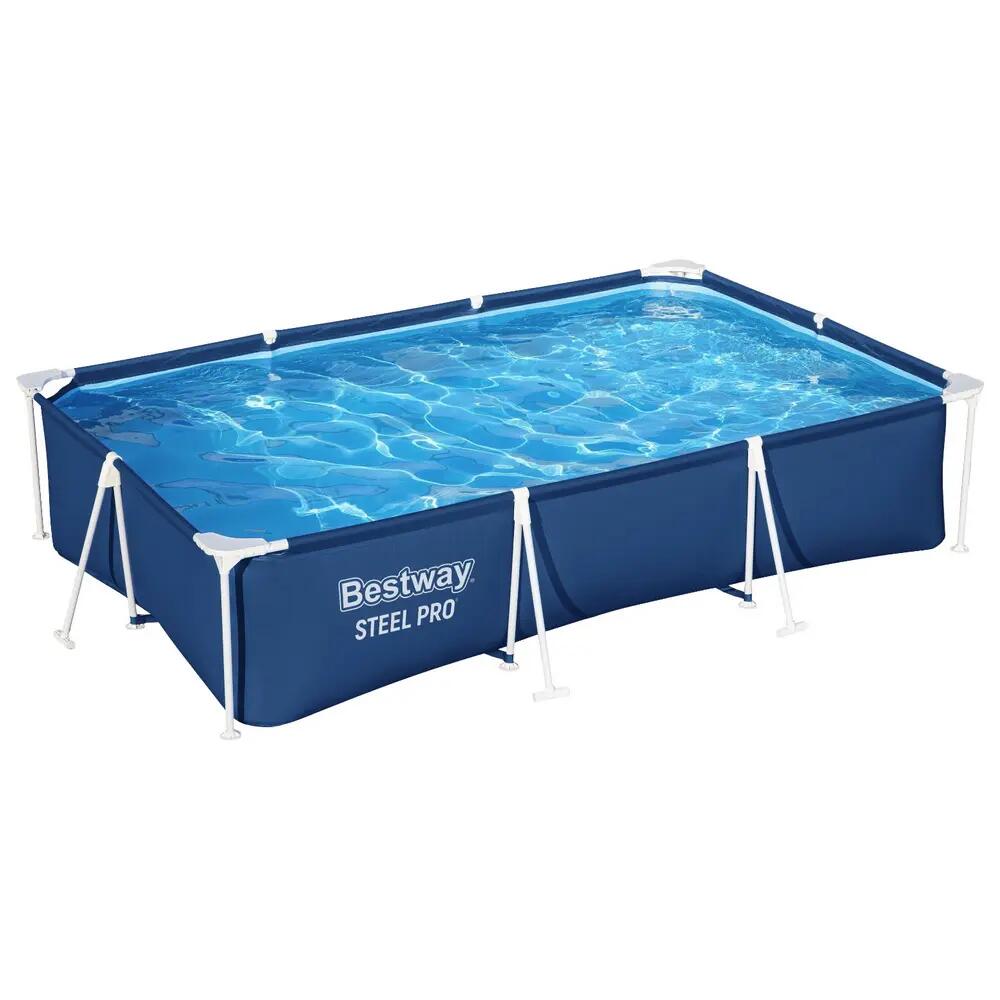 Bestway Swimming Pool 300x201x66cm Steel Frame w/ Filter Pump 3300L