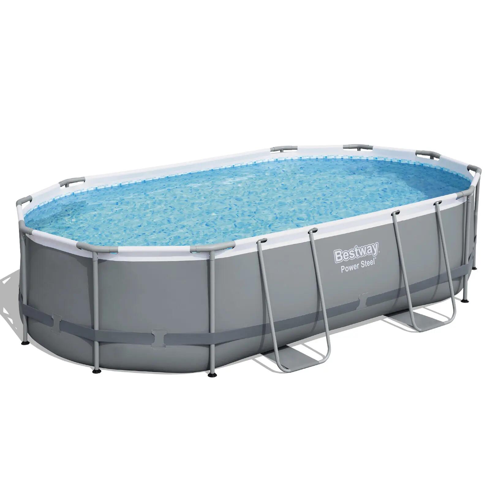 Bestway 488x305x107cm Swimming Pool Frame Set w/ Pump Filter Ladder Cover