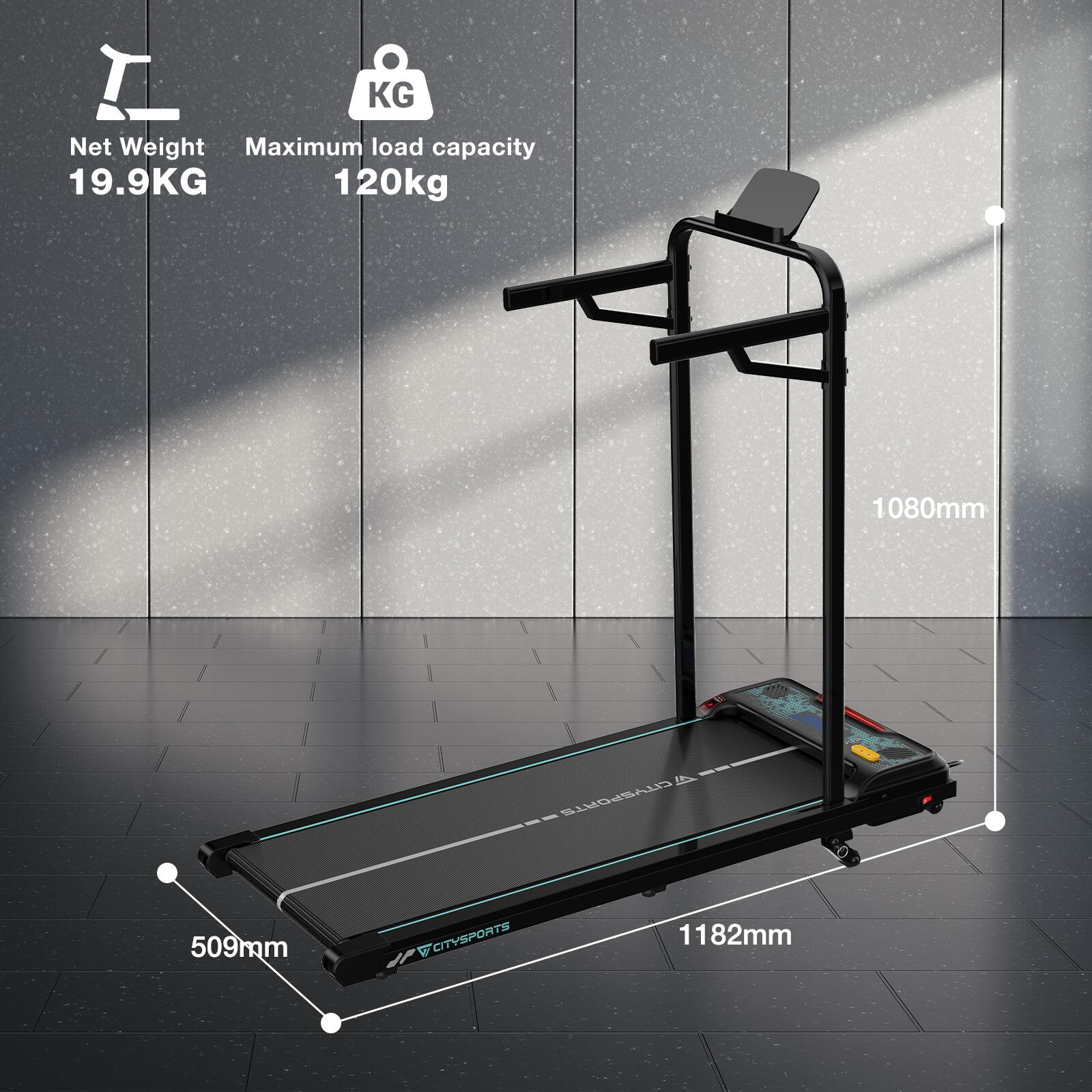 Walking pad-WP6FK-Inclination 13.41%-3 Positions-440W-6 km/h