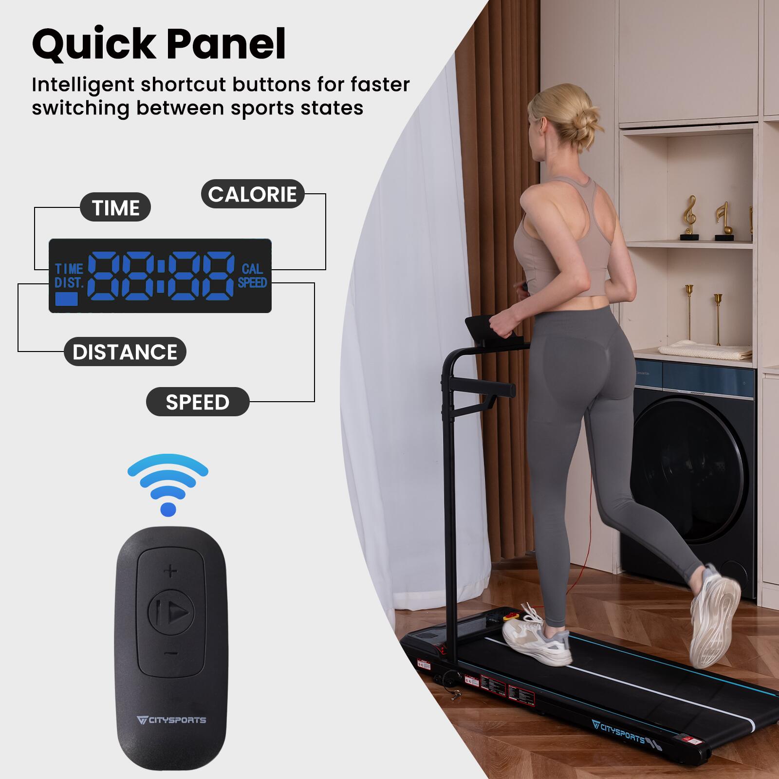 Walking pad-WP6FK-Inclination 13.41%-3 Positions-440W-6 km/h