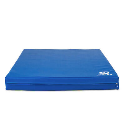 Gymmat 100 x 70 x 8 cm fitness geel/zwart weichbodenmat jeflex