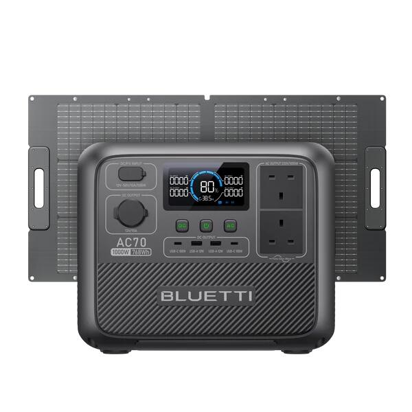 Portable Power Station AC70 + 100W,768Wh for home emergency use and RV camping